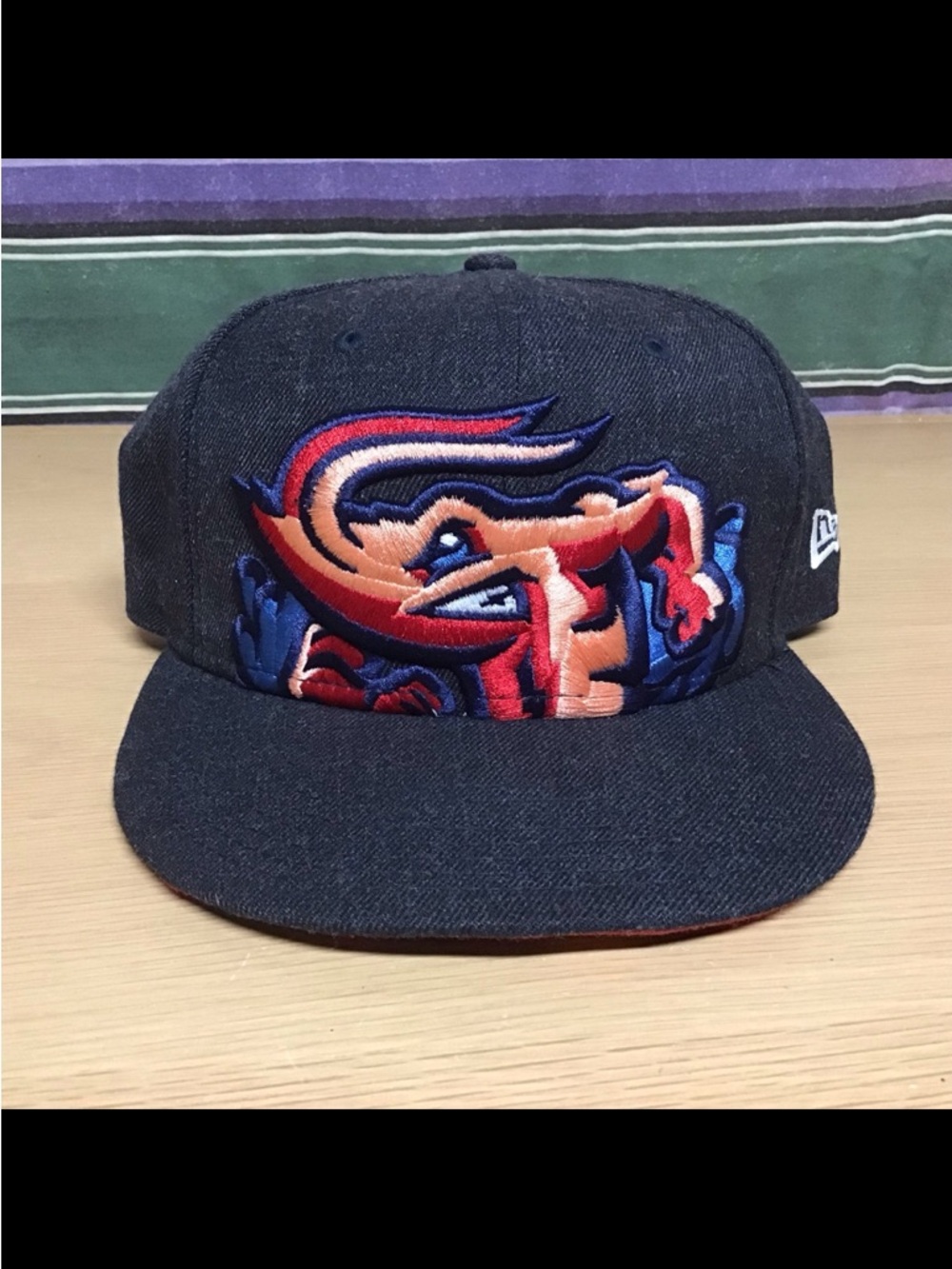 EUC New Era Rare Jacksonville Jumbo Shrimp Fitted Hat Sz 7 3/8